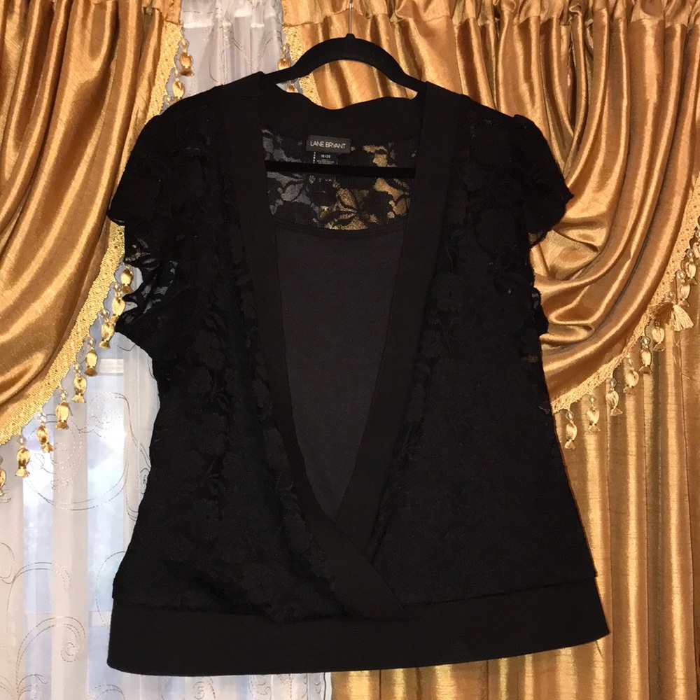 Lane Bryant Lace Top with Attached Cami 18/20